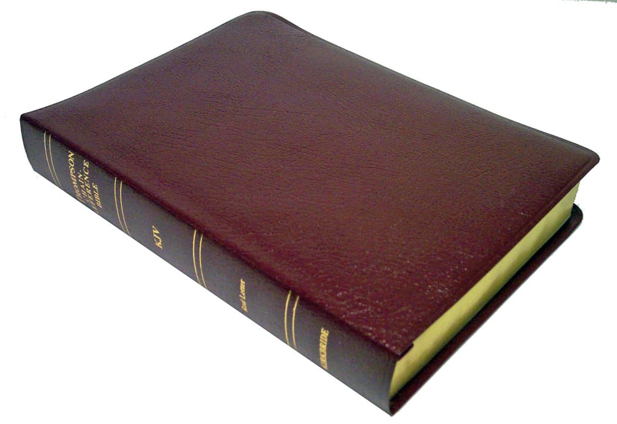 Thompson Chain-Reference Bible King James Version/Large Print/Plain/Deluxe Bonded Burgundy Leather Paperback – Large Print, 1 April 1997