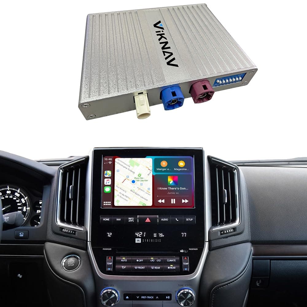 Linux Interface Box for Toyota LC200 2016-2021 for Lexus GX 2014-2020 Wireless Apple CarPlay Android Auto Fit for Original Car Radio Upgrade GPS Navigation