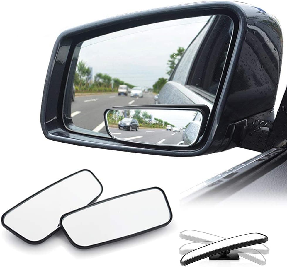 Blind Spot Mirror, Rectangle Adjustable Car Auxiliary Universal Wide Angle Mirror for Universal Cars (Adhesive, 2pcs)