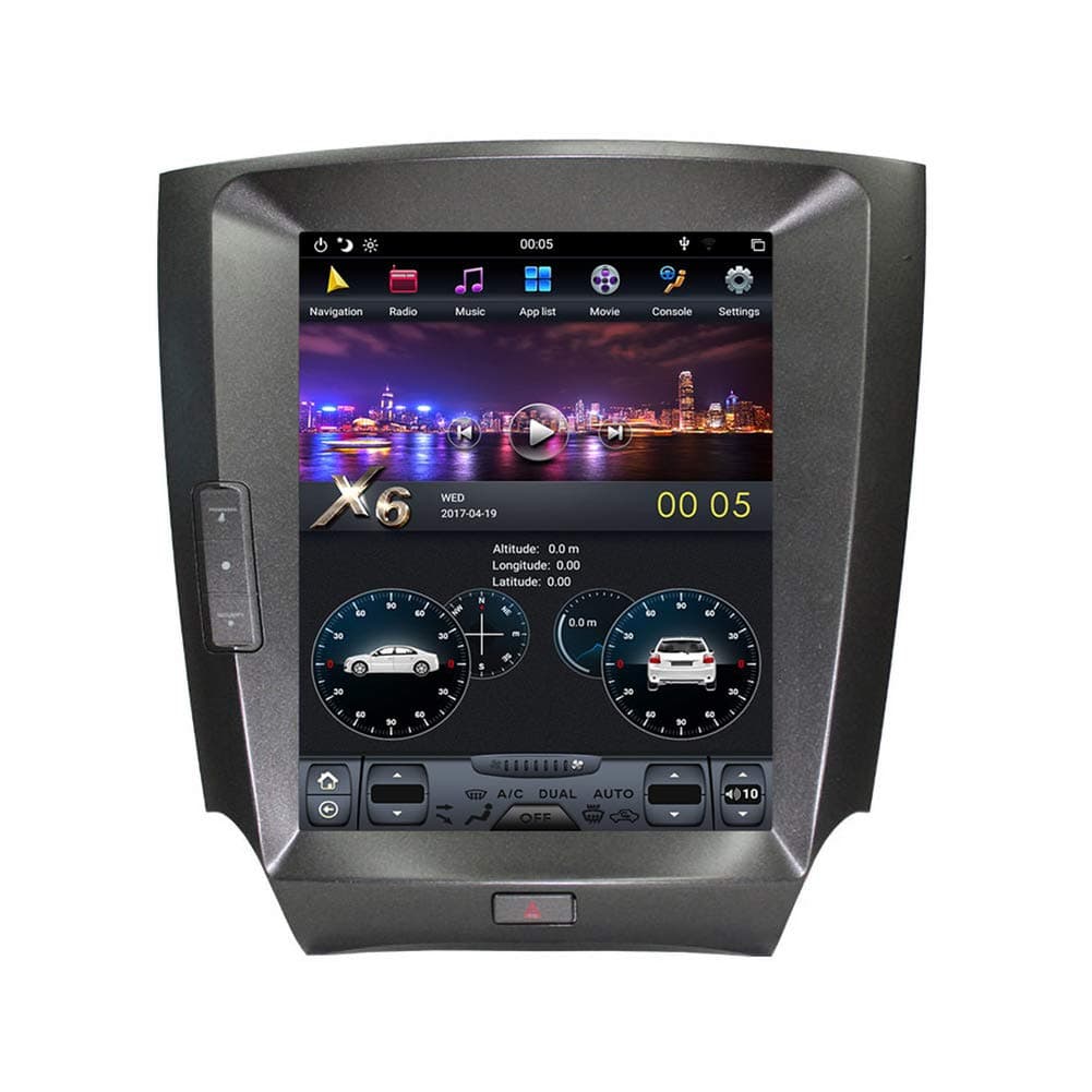 Flyunice 10.4 Inch Android 8.1 IPS Screen Tesla Style 4GB RAM Car Stereo Radio Head Unit for Lexus IS200 IS250 IS300 IS350 2006-2012 Built-in Carplay GPS Navigation Bluetooth Multimedia Player