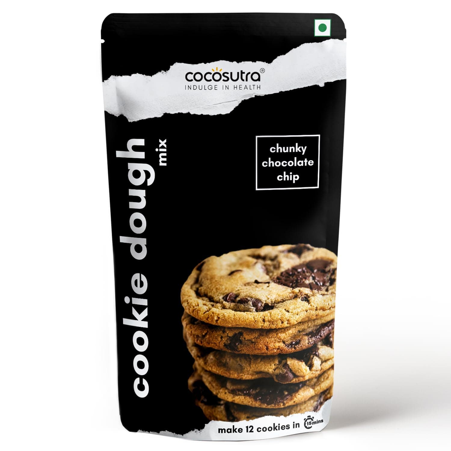 Cookie Dough Mix - Chunky Chocolate Chip | with natural ingredients | 3 Easy Steps for Perfect Cookies - Whisk, Scoop & Bake | Instant Baking Mix | 220 g