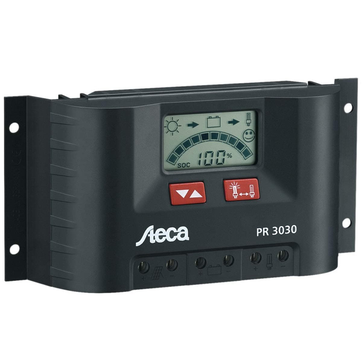 Steca Solar Panel Charge Controller/Regulator with LCD Display and Direct Output for 12 V Loads (Pack of 1), PR3030