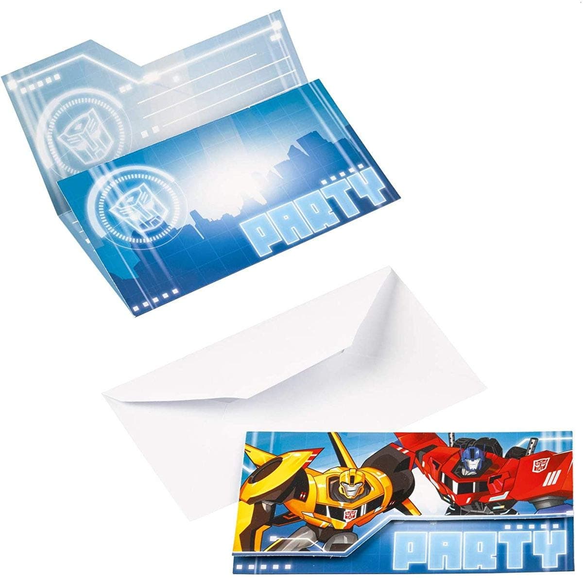 Transformers Folded Invitations