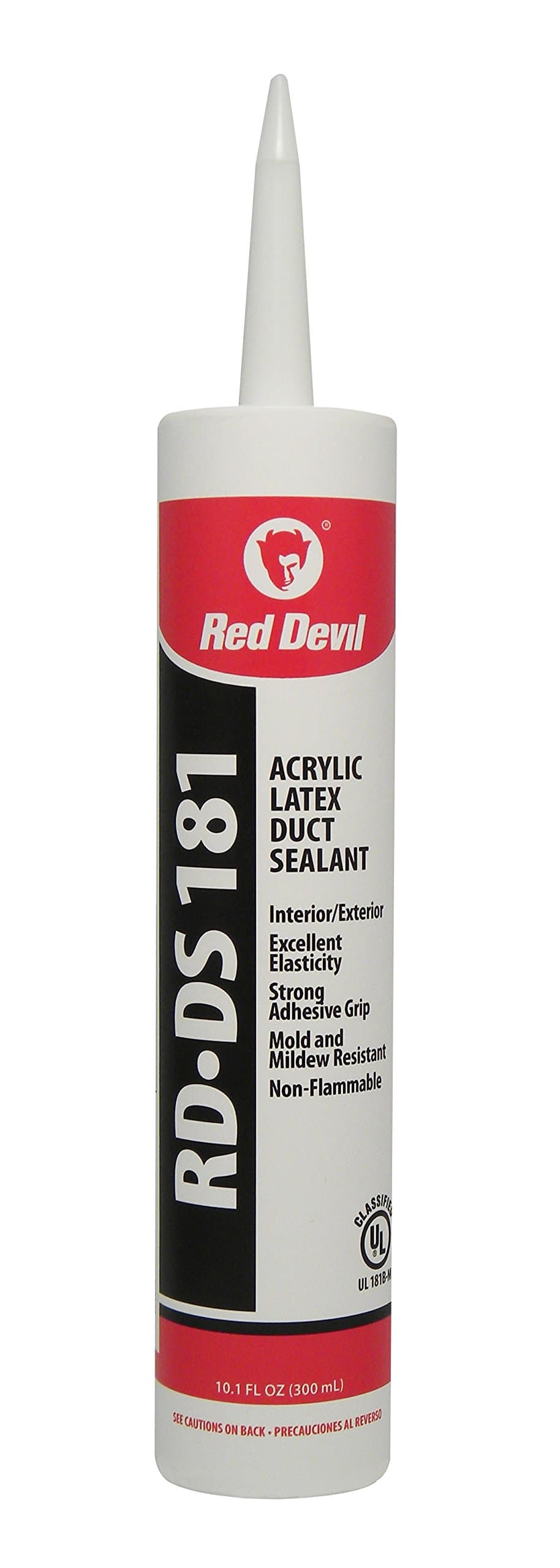 Red Devil 0846DS RD-DS 181 Acrylic Latex Duct Sealant, 10.1 oz, Gray, 1 Pack