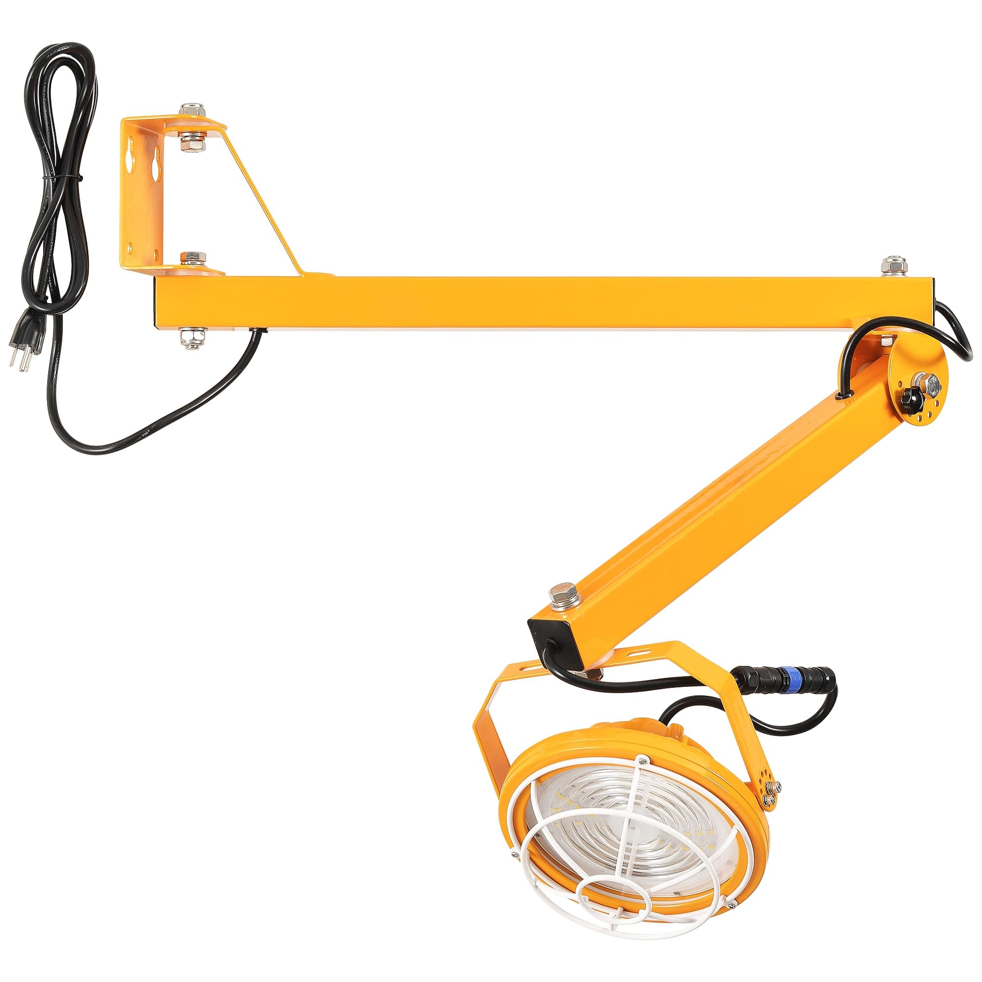 30W LED Loading Dock Light with 40” Swing Single Folding Arm, 5000K 4,200 Lumen 360° Rotatable Lamp Head, IP65 Rated, UL Listed Dock Light for Trailers, Docks, Warehouses, Container (30W)