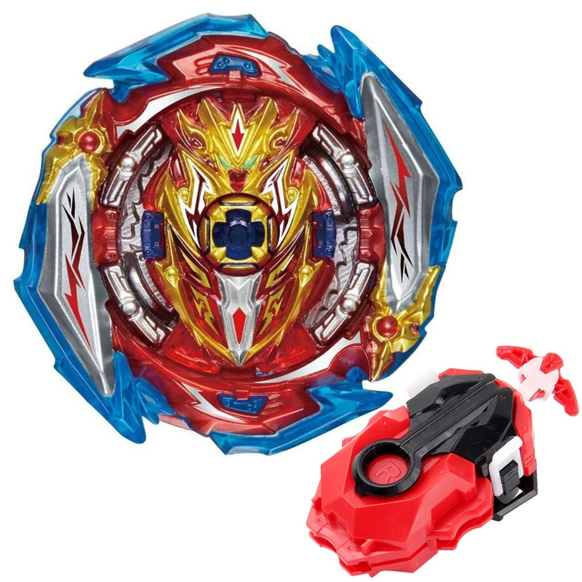 Bey Battling String Launcher, Infinite Achilles Top Burst Launcher Set, DB Left and Right Spin Launcher Compatible with All Bey Burst Series - Red