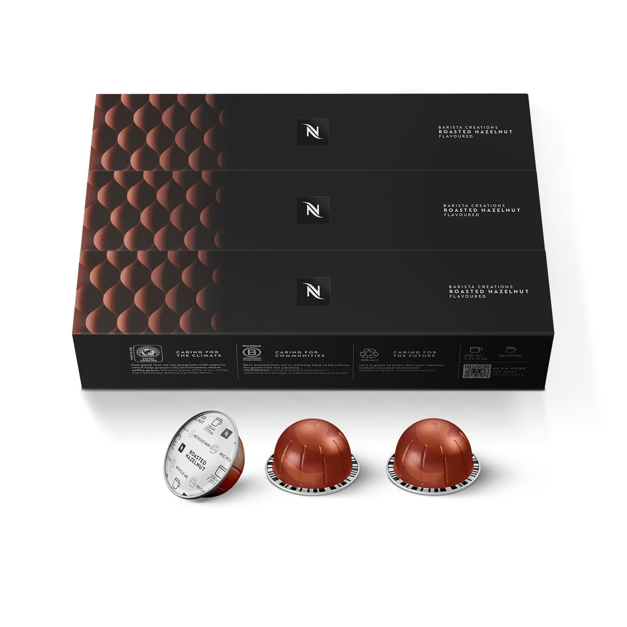 Capsules Vertuo, Roasted Hazelnut, Medium Roast Coffee, 30 Count Coffee Pods, Brews 7.8oz.