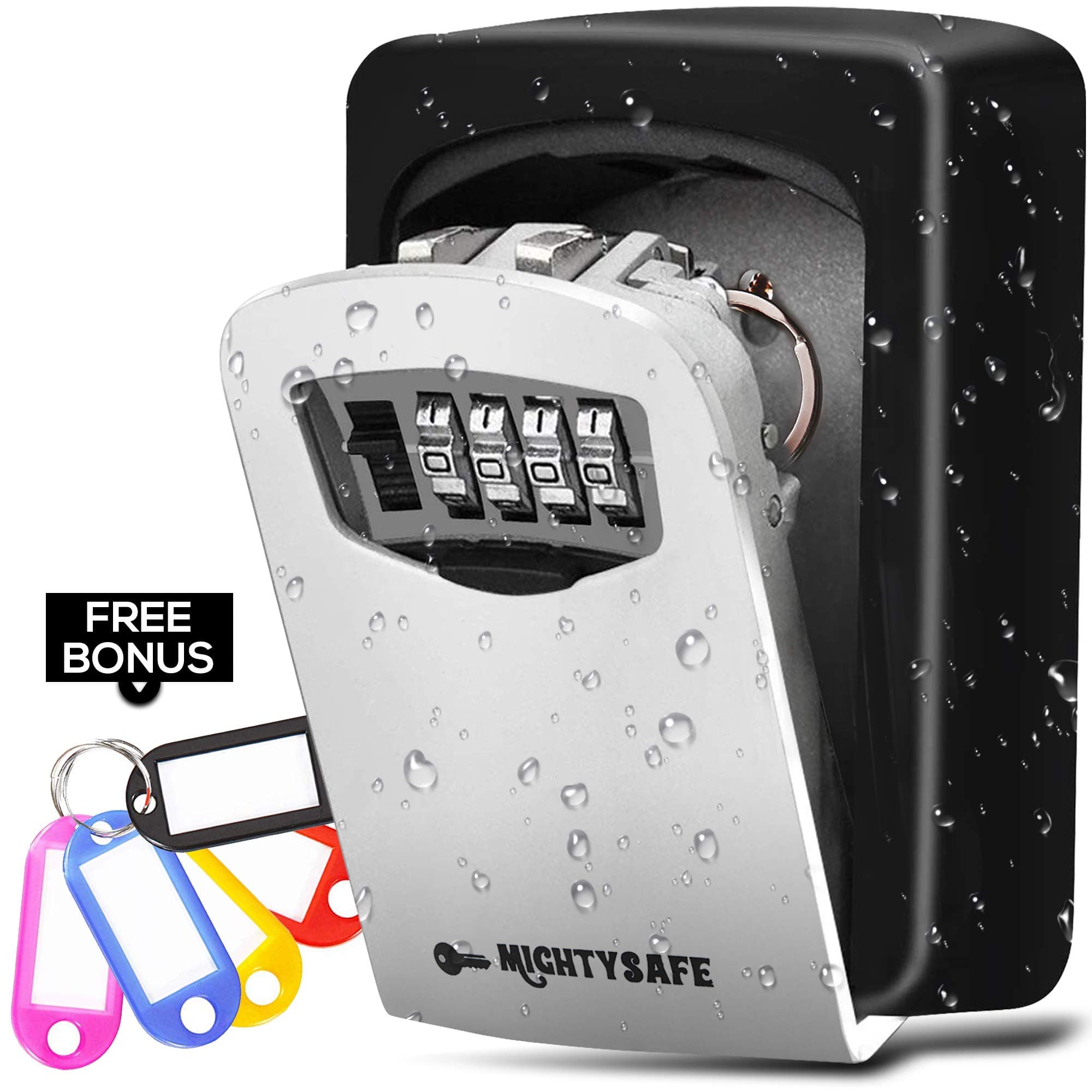 Extra Large Key Safe Box with 5 Key Fobs - Key Storage box - Wall Mounted - Share the access of your keys