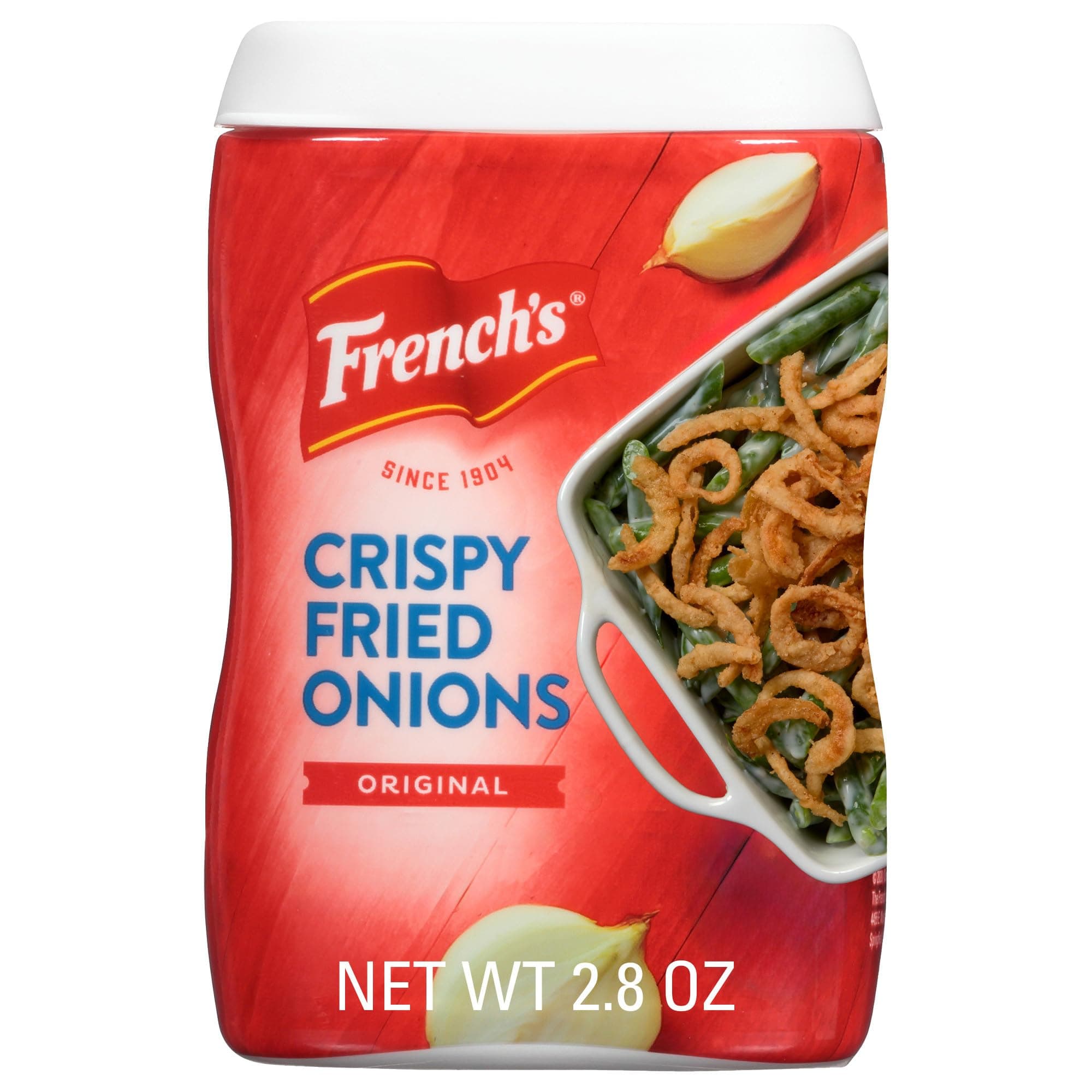 Crispy Fried Onions, Original, Made with Real Onions, No Artificial Flavors, Sprinkle on Salads, Potatoes, Chicken, Burgers, Green Bean Casserole, 2.8 oz