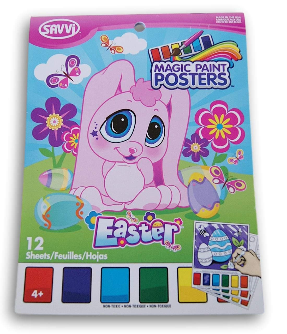 Paint with Water Spring Magic Paint Posters - Easter -12 Sheets of Painting Fun
