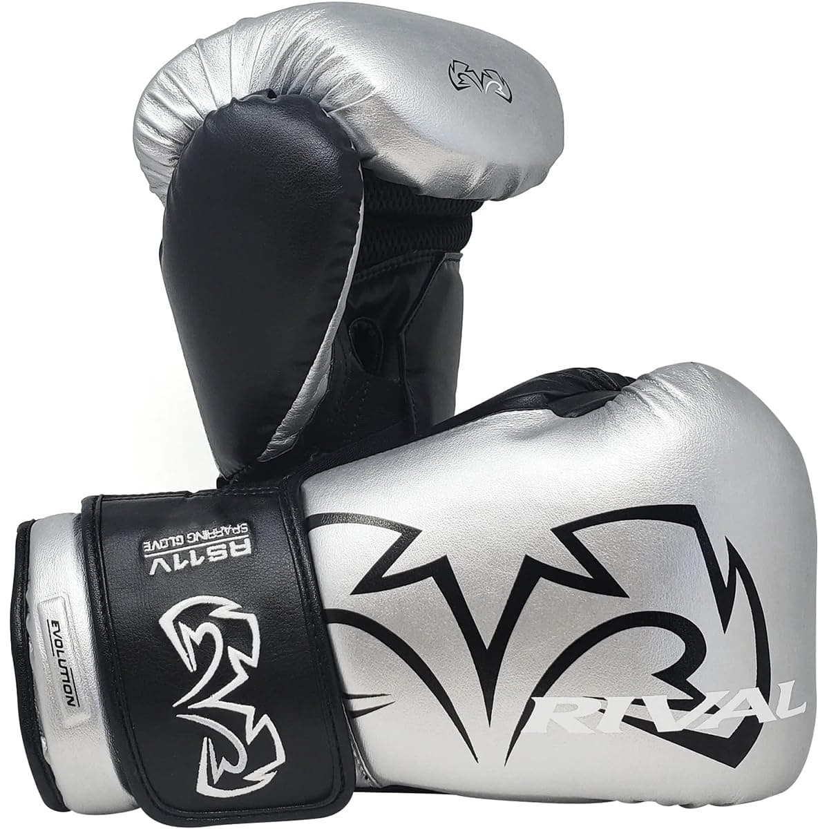 RIVAL Boxing RS11V Evolution Sparring Gloves, Extra-Thick 2” Padding, V-Strap Wrist Lock 2 System, Large Hand Compartment, and 15 Degree Angle Cuff
