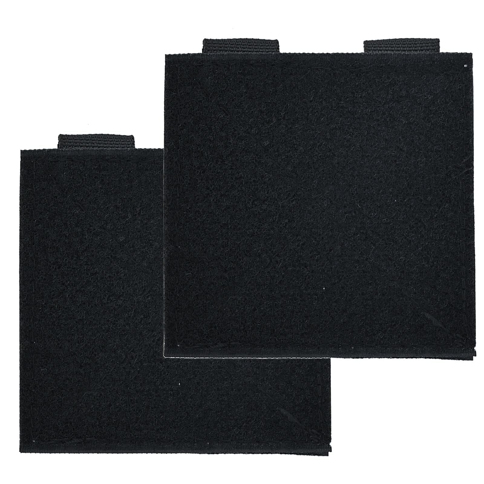 2Pack Molle Patch Panel Hook&Loop Adapter Panel for DIY Patch Badges Tactical Molle Hook and Loop Molle Panel for Badges and Insignia Patches 4''x4''(Black)