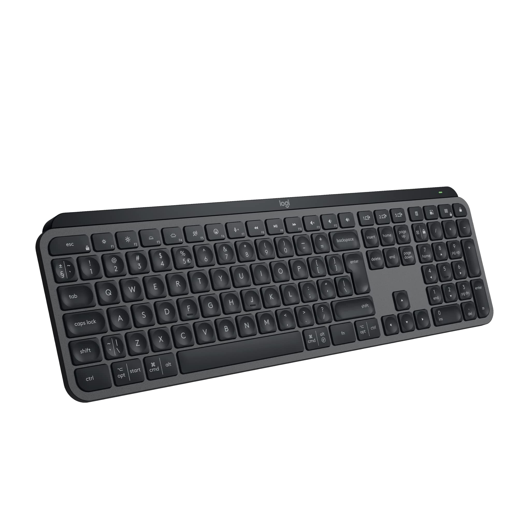 Logitech MX Keys S - Wireless Keyboard, Low Profile, Fluid Precise Quiet Typing, Programmable Keys, Backlighting, Bluetooth, USB C Rechargeable, Windows PC/Linux/Chrome/Mac- Graphite, QWERTY UK Layout