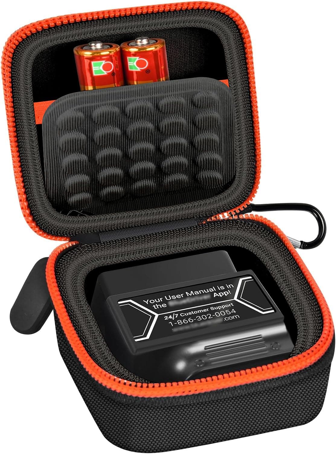 Case for BlueDriver Bluetooth Pro OBDII Scan Tool for iPhone & for Android, Car and Auto Mini Carry Holder for Veepeak. Bag Only (Full Black)