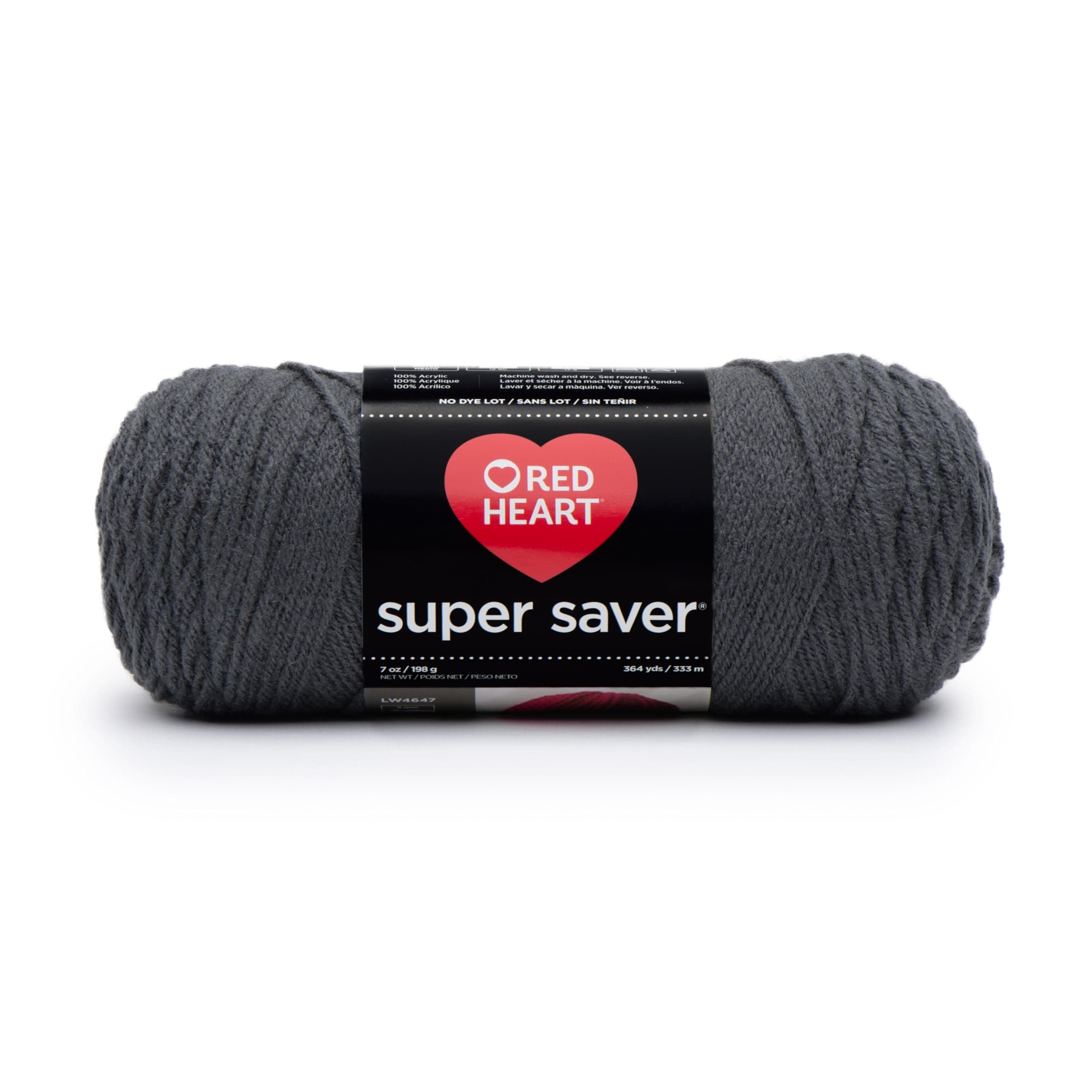 RED HEART Super Saver yarn, Solid - Charcoal