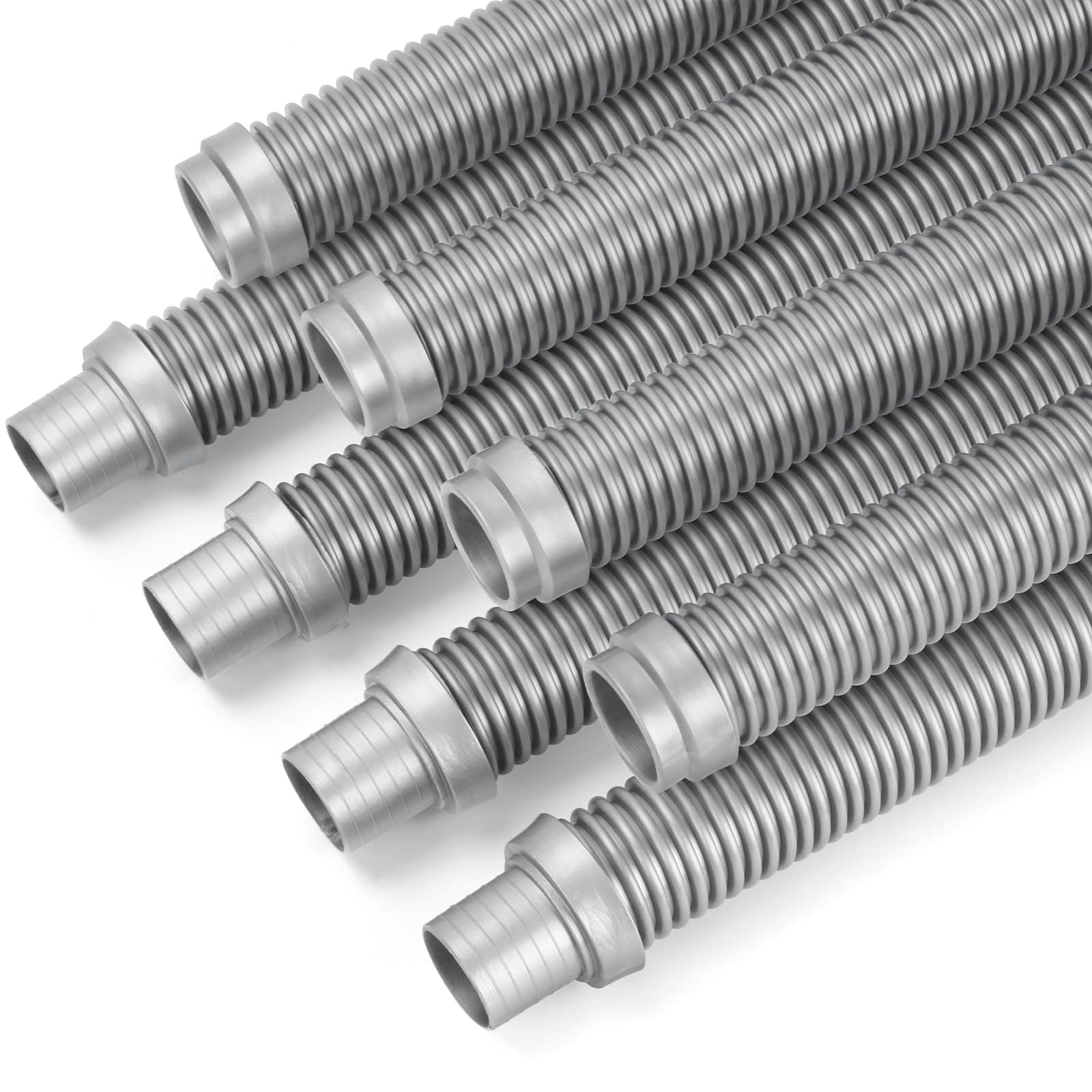 BEWAVE Swimming Pool Vacuum Cleaner Hose, 1-1/2" x 8 Piece Professional Cleaner Suction Hoses Replacement Compatible with Most Major Automatic Swimming Pool Cleaners