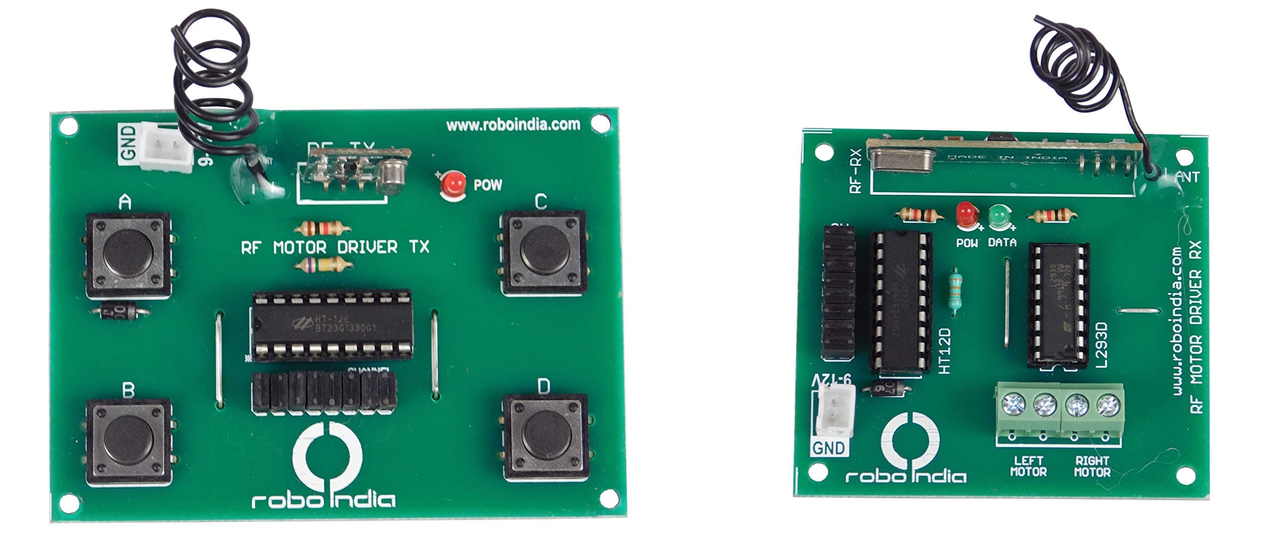 Wireless RF Motor Driver RF 434MHz for Robot control