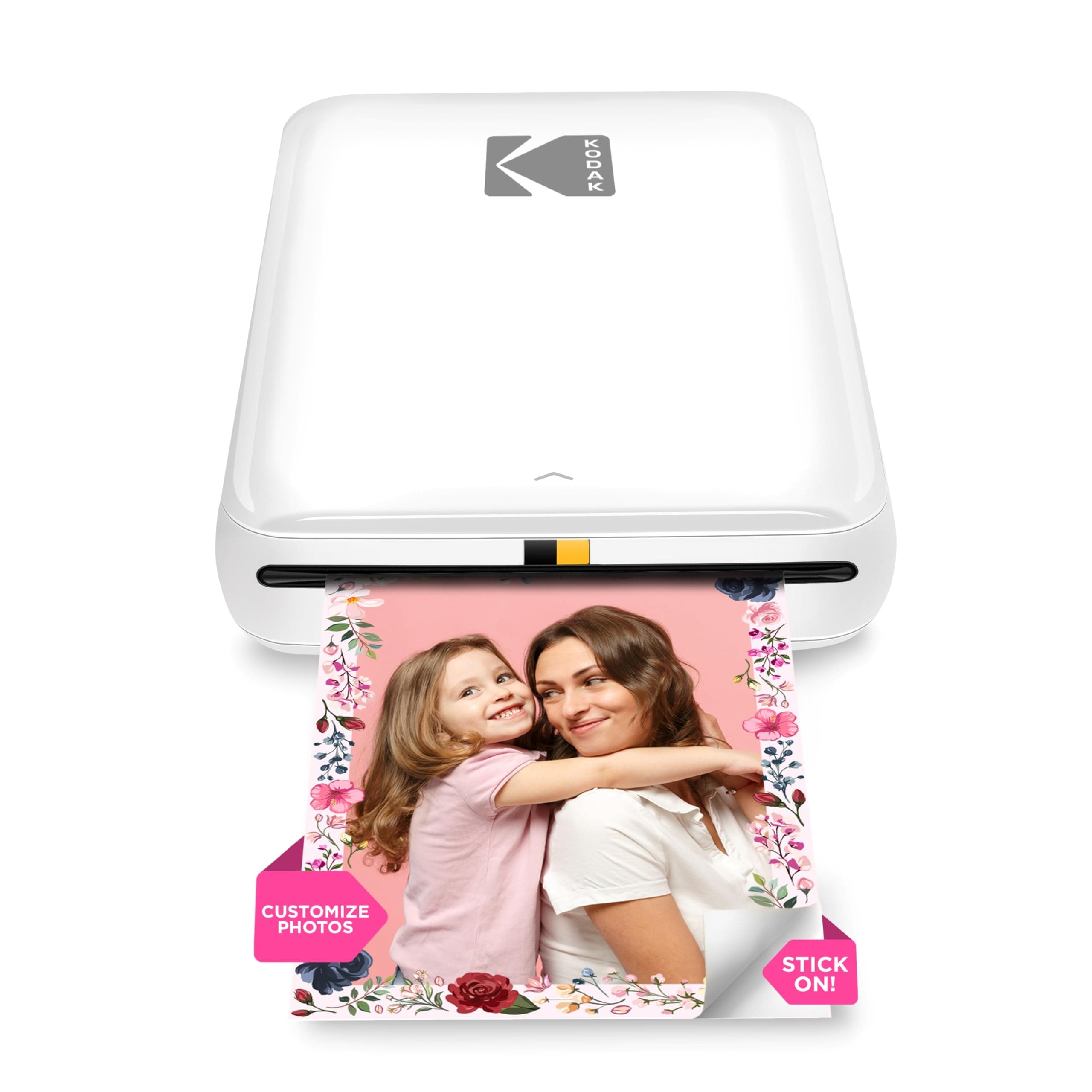 Step Wireless Mobile Photo Mini Printer (White) Compatible w NFC & Bluetooth Devices
