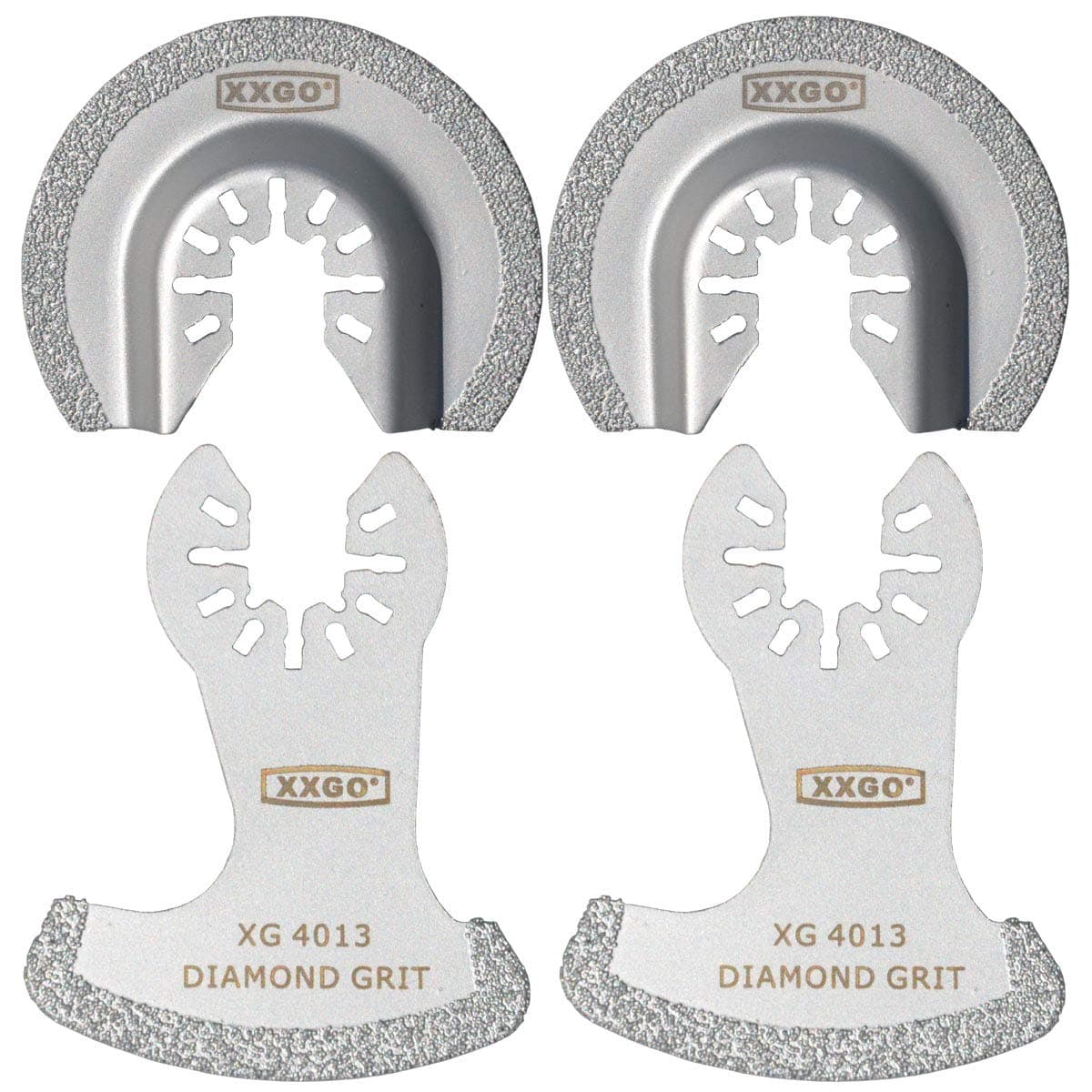 4 Pcs Oscillating Multi Tool Diamond Segment Swing Semi Circle Grit Grout Saw Blades XG4002D