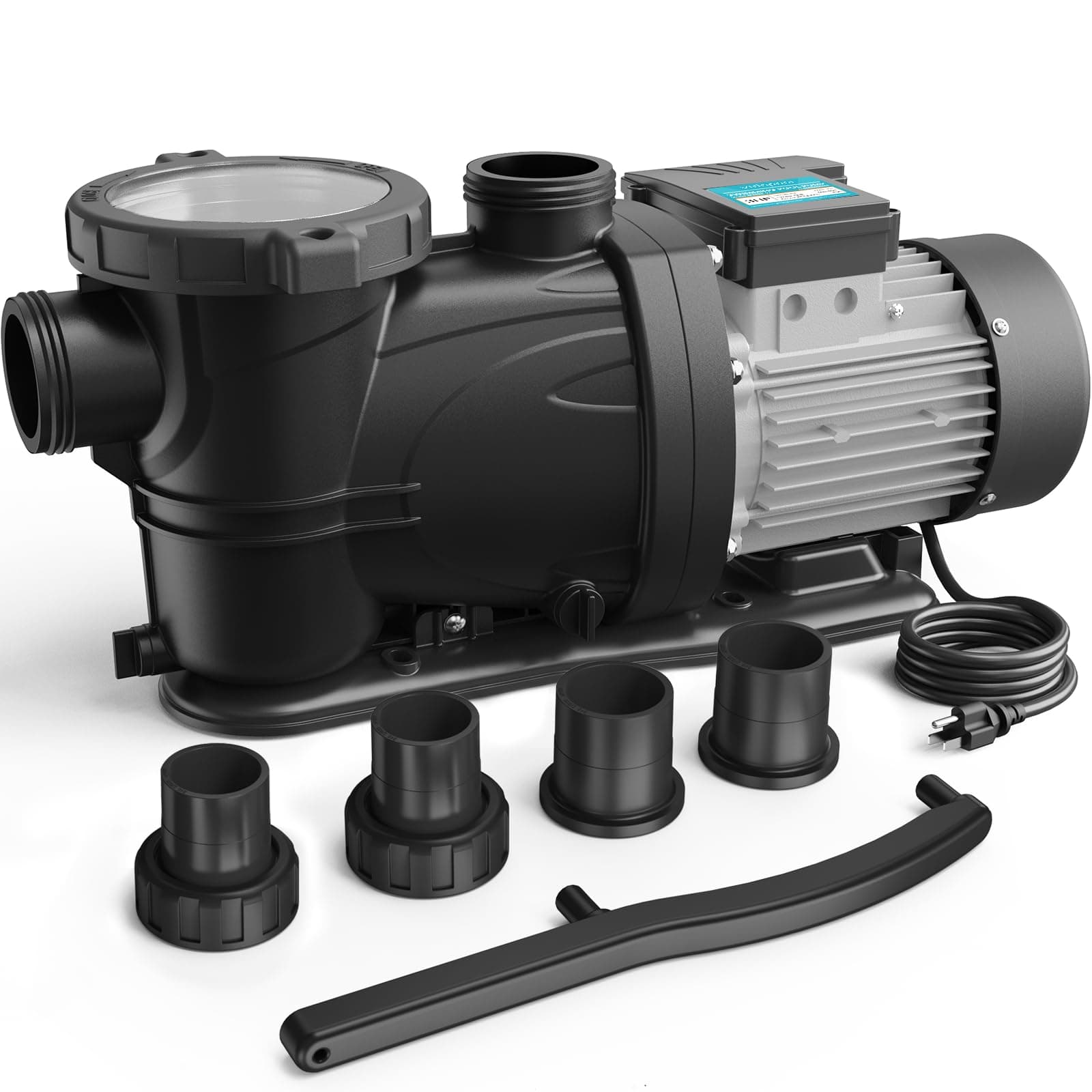 In/Above Ground Pool Pump, Self Primming High Flow (Single Speed, 3HP, 8964 GPH, 115V)