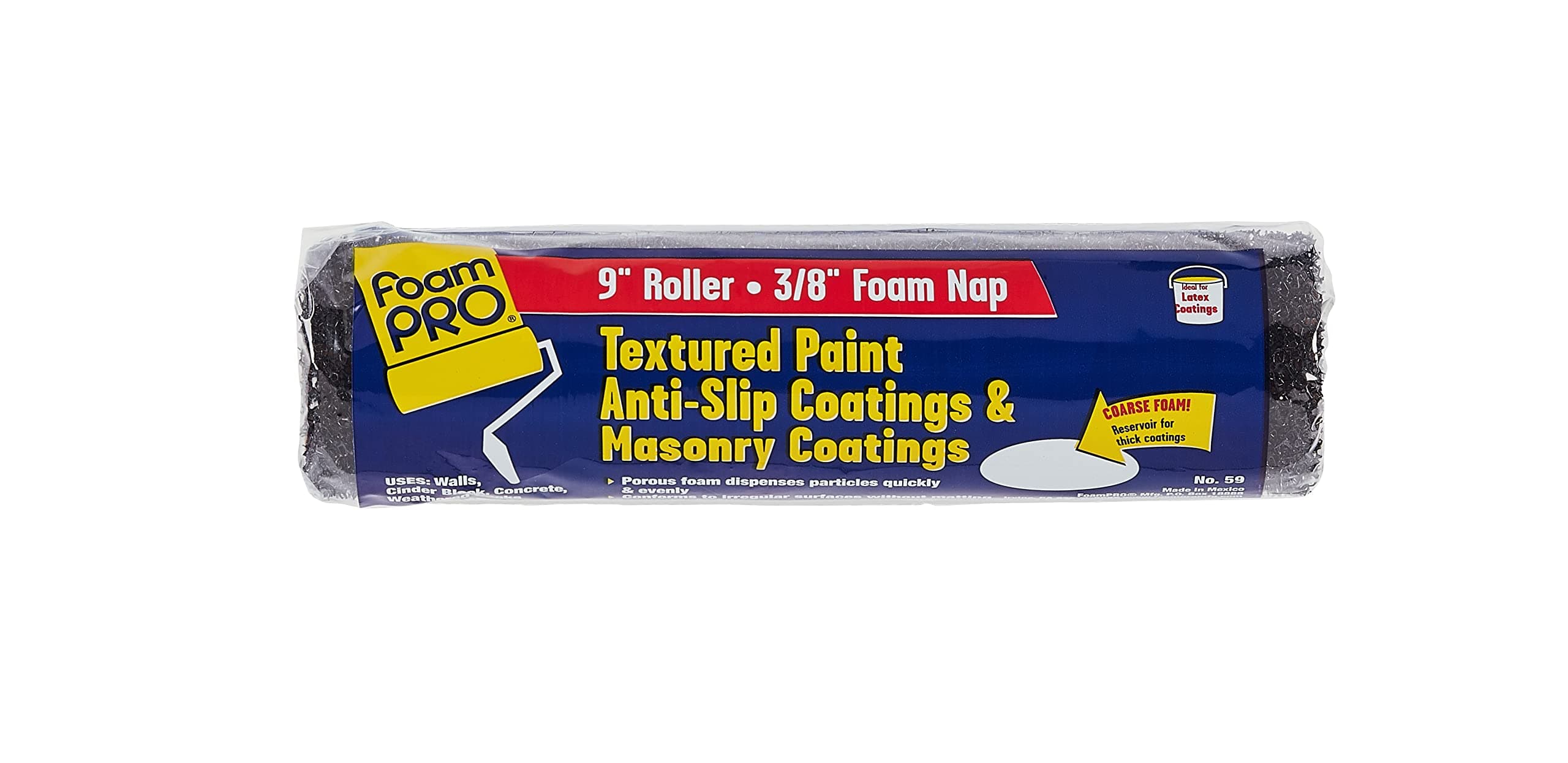 59 Foam Paint Roller, 9" x 3/8"