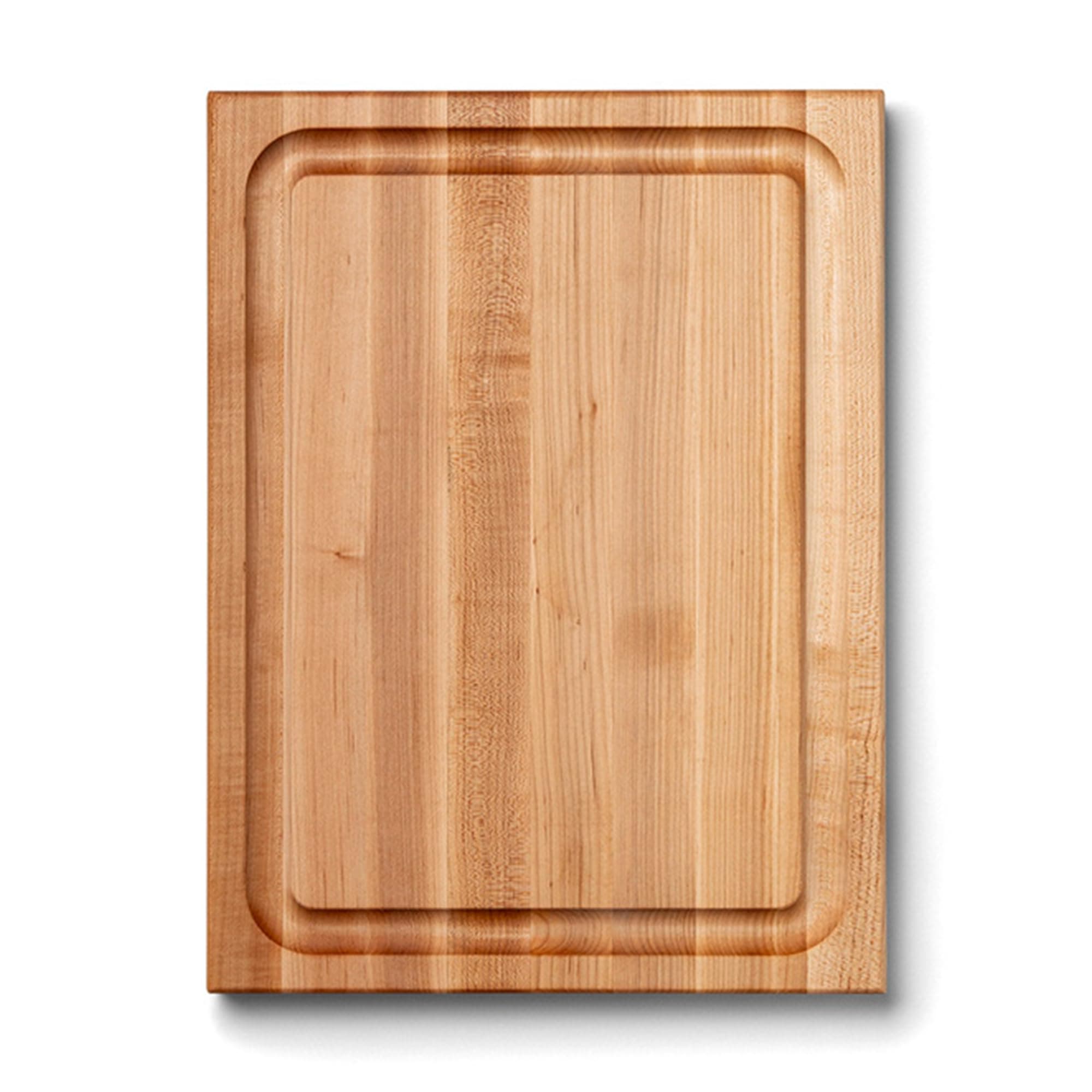 CB Series Rectangular Wooden Maple Cutting Board 20”x15” – 1.5” Thick, 12-lb Reversible Butcher Block with Juice Groove, Edge-Grain & Finger Grips – Made in the USA