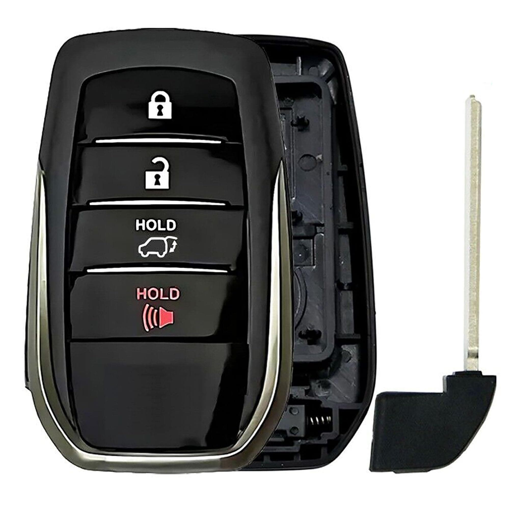 1x New Quality Replacement Key Fob Shell / CASE Compatible with & Fit for 2018-2021 Toyota Landcruiser - MPN HYQ14FBA-N-08 (NO Electronics or Chip Inside)