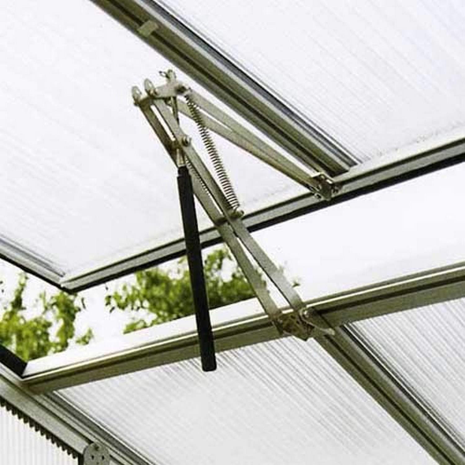 Exaco Auto RIGA Automatic Window Opener with Quick Release arm Greenhouse Cold Frame, Silver