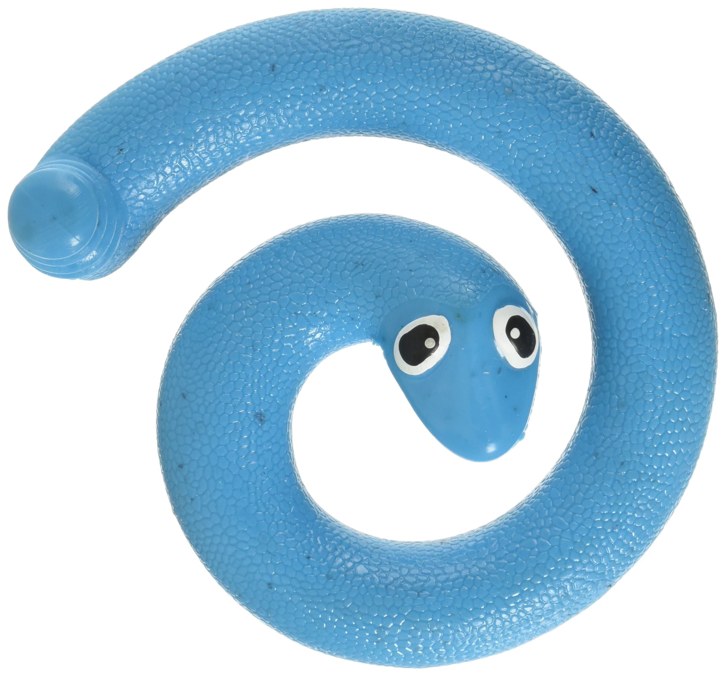 Cycle Dog Springy Snake Tug Fun Interactive Durable Pet Float Toy Blue Medium