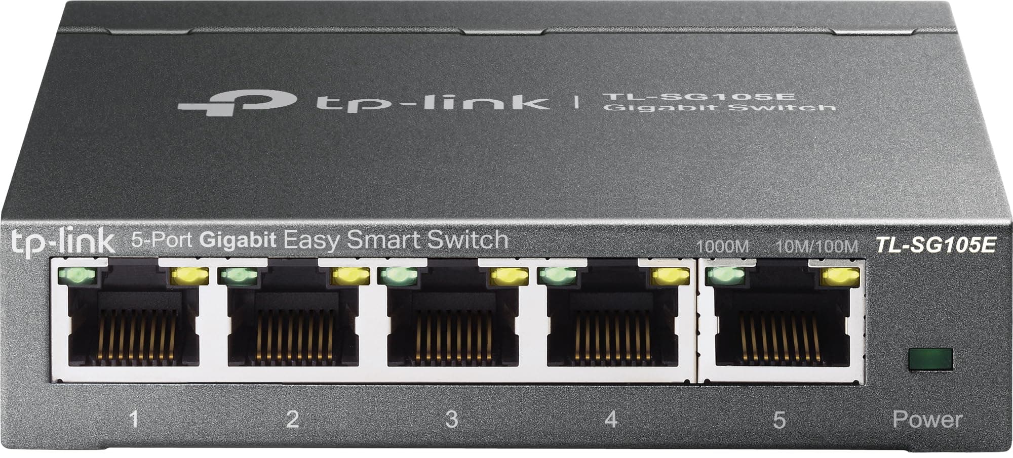 TP-Link 5-Port Gigabit Ethernet Easy Smart Switch| Plug and Play | Desktop | Sturdy Metal w/Shielded Ports | Limited Lifetime Replacement (TL-SG105E), Black…