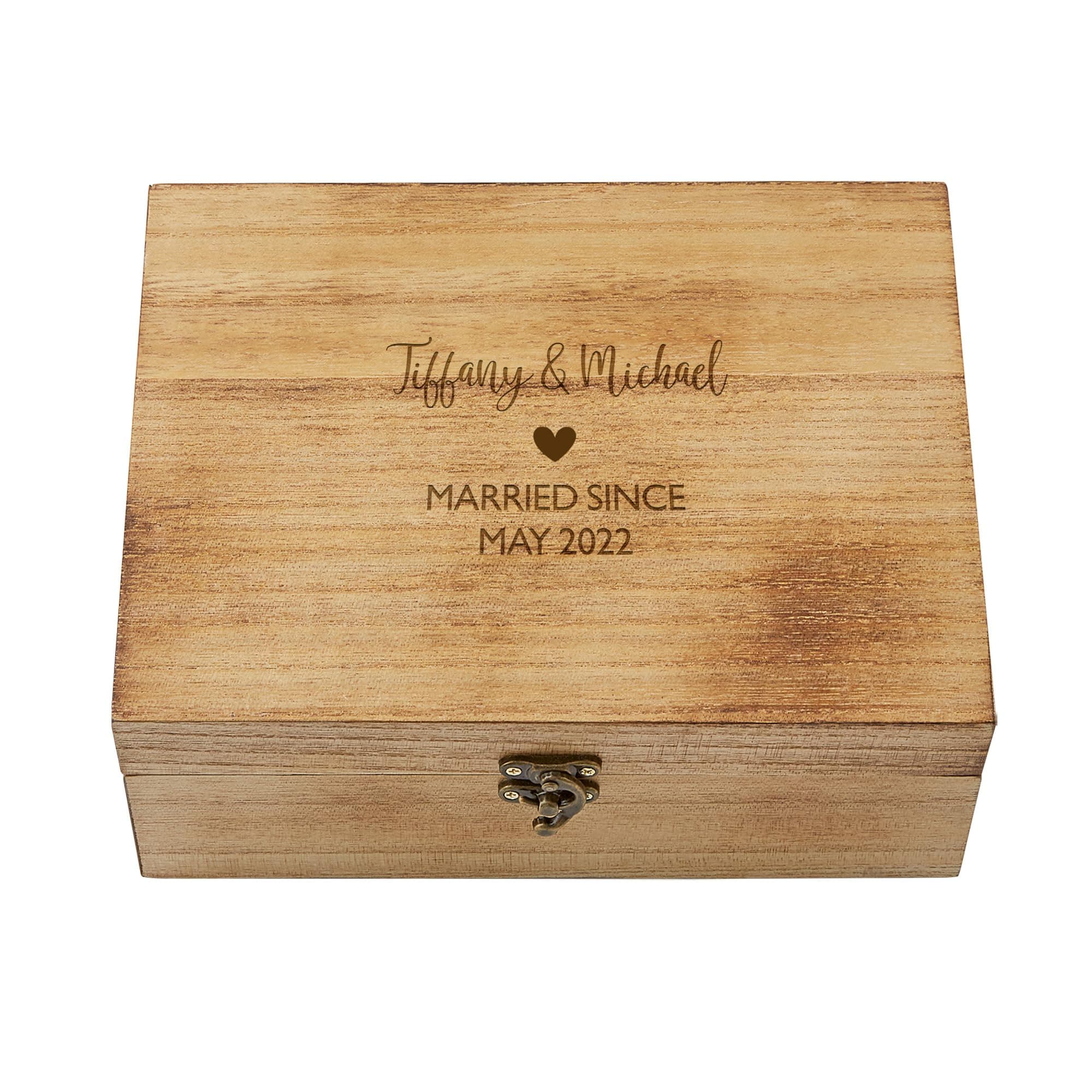 Couple's Heart Keepsake Box