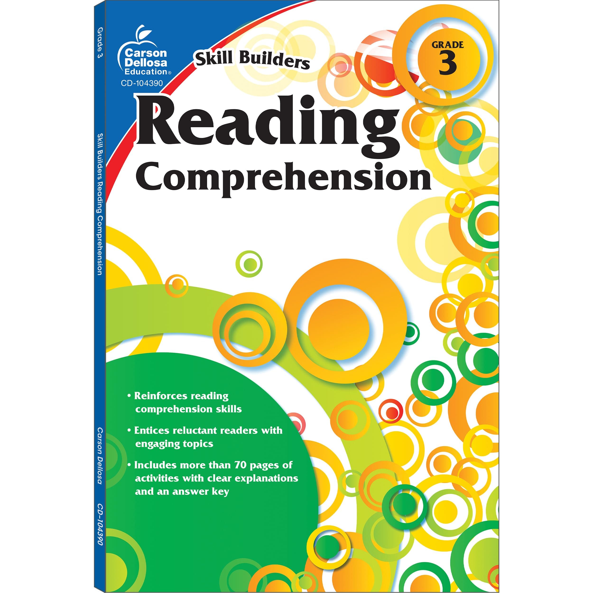 Carson Dellosa Skill Builders Reading Comprehension 3rd Grade Workbook, Fiction and Nonfiction Passages, Vocabulary Word Search, and More, Classroom or Homeschool Curriculum