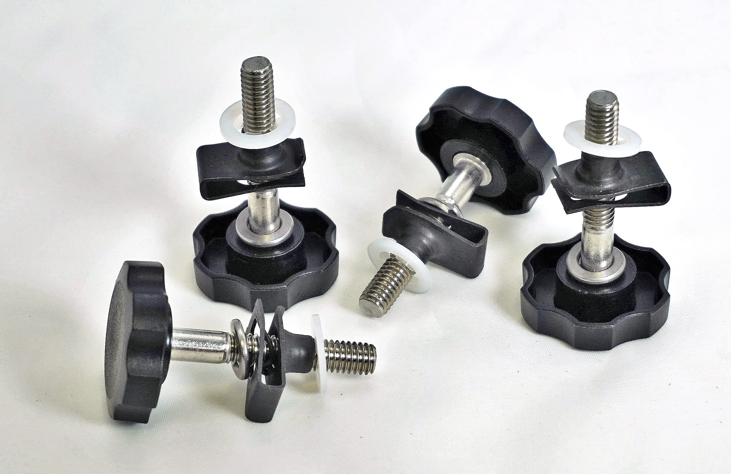 Black 2010-2015 Victory Saddlebag Mounting Hardware Knobs for Cross Country Cross Roads Magnum 8 Ball Theft Deterrent