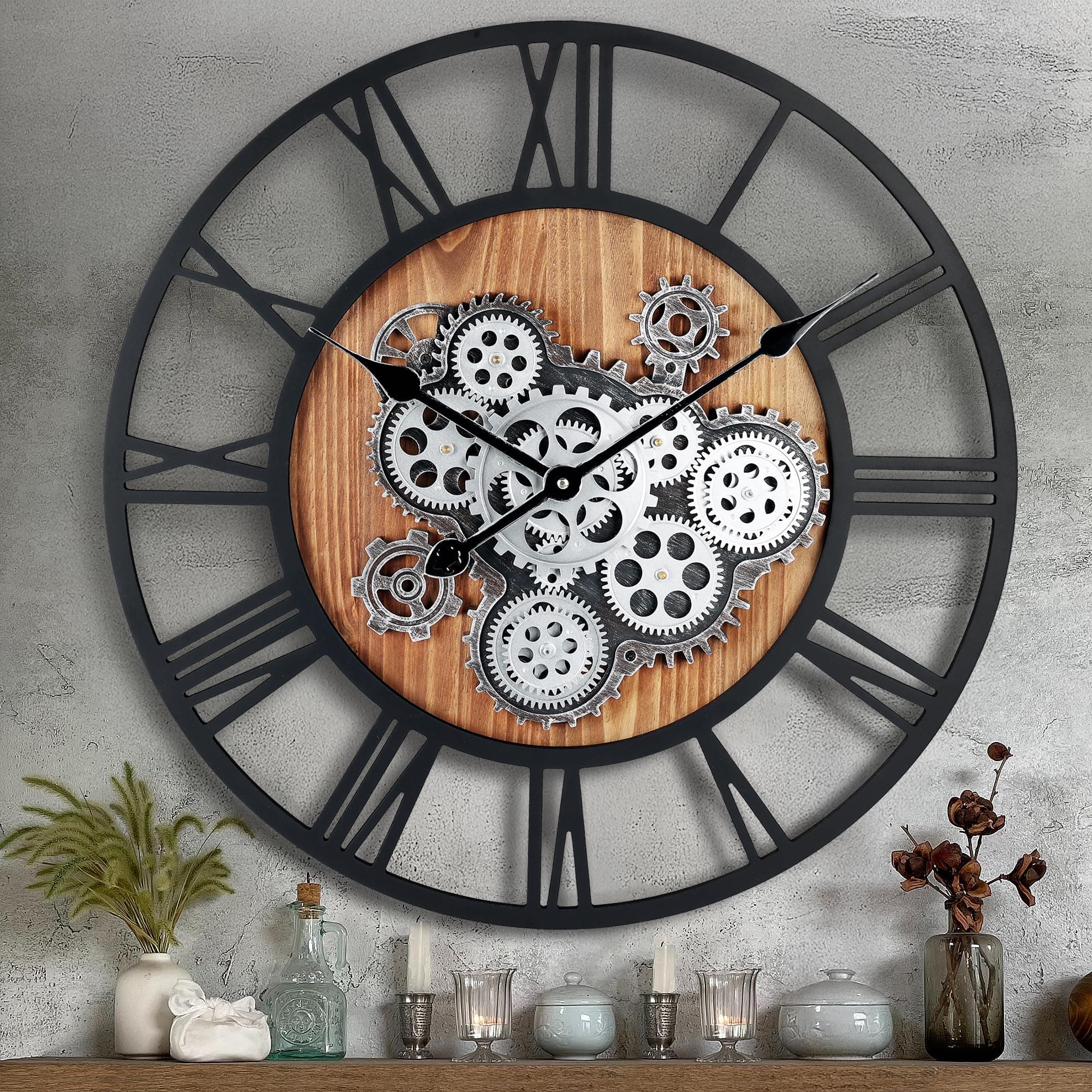 Moving Gear Wall Clock