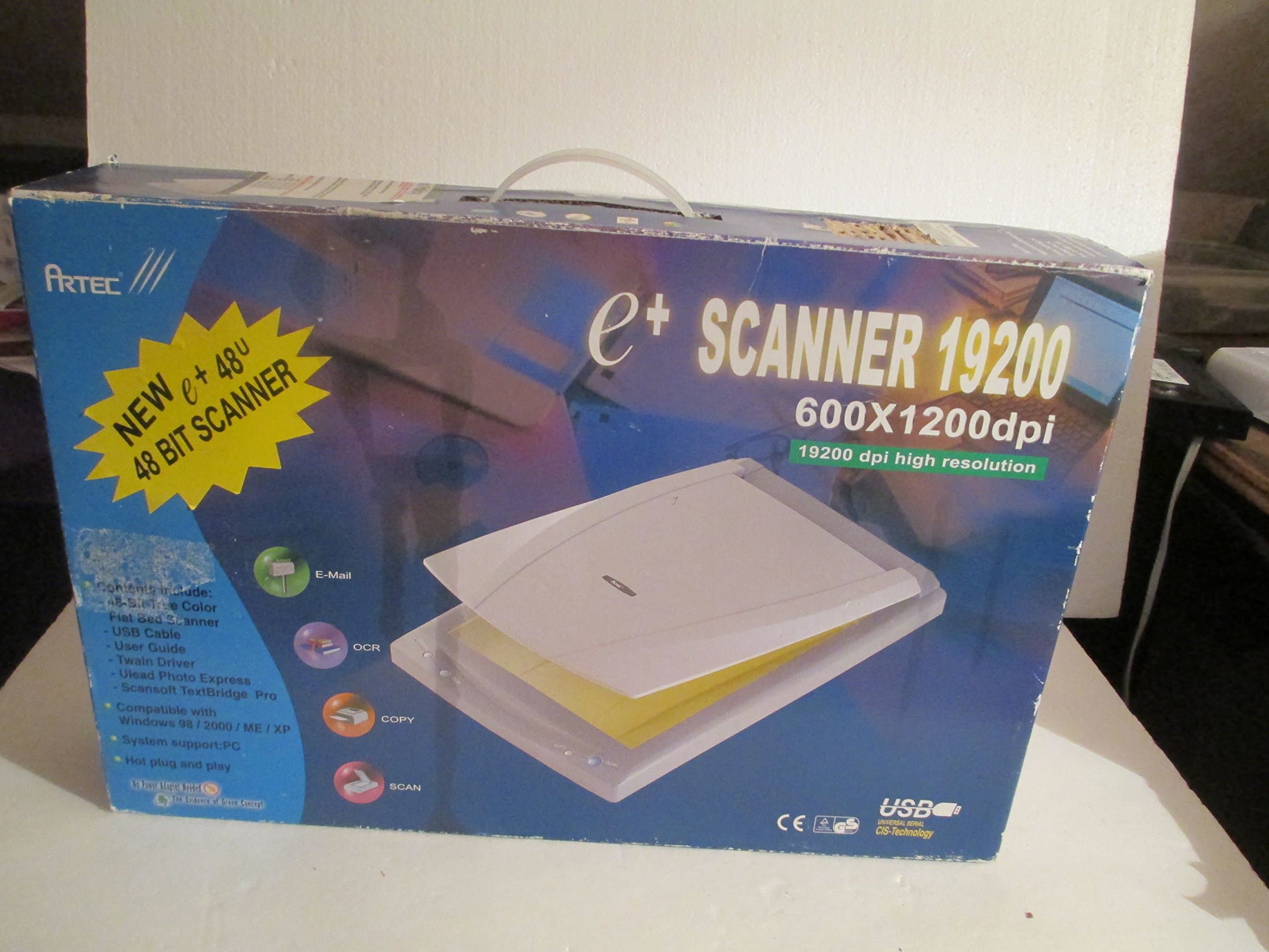 94E-0031-B50 e+ 48U 48 Bit USB Flatbed Scanner, Ultima2000 e+, 19200 dpi, 600 X 1200 dpi